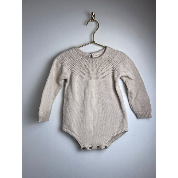 Quincy Mae Tan One Piece Baby Romper Size 18-24 Months - Picture 1 of 5